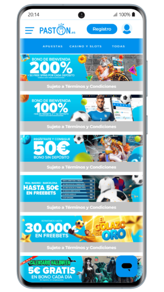 Ofertas de bonificación En paston casino